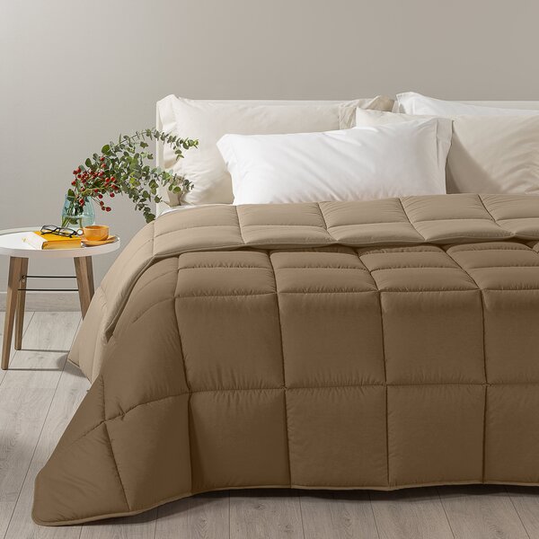 Trapunta In Microfibra Modern Piazza E Mezza Modern Tinta Unita Moka Caleffi