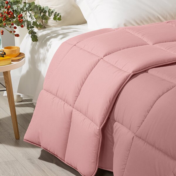 Trapunta In Microfibra Modern Singolo Modern Tinta Unita Rosa Caleffi