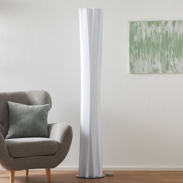 Slamp Lampada da terra di design Bach, dimmerabile, Bianco / Opale, Soggiorno / Sala da pranzo, Plastica, Design, Lampada da terra