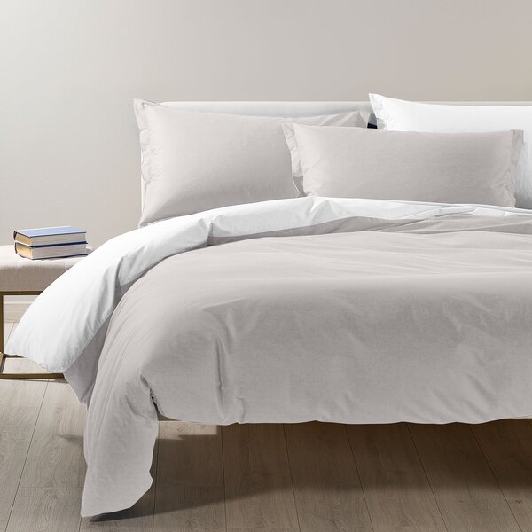 Alpes Blanc - Copripiumino in cotone 140 x 200 cm, colore: Rosso e federa – 100% cotone – 57 fili/cm² – Grande tinta unita – Finitura con aletta a bordo