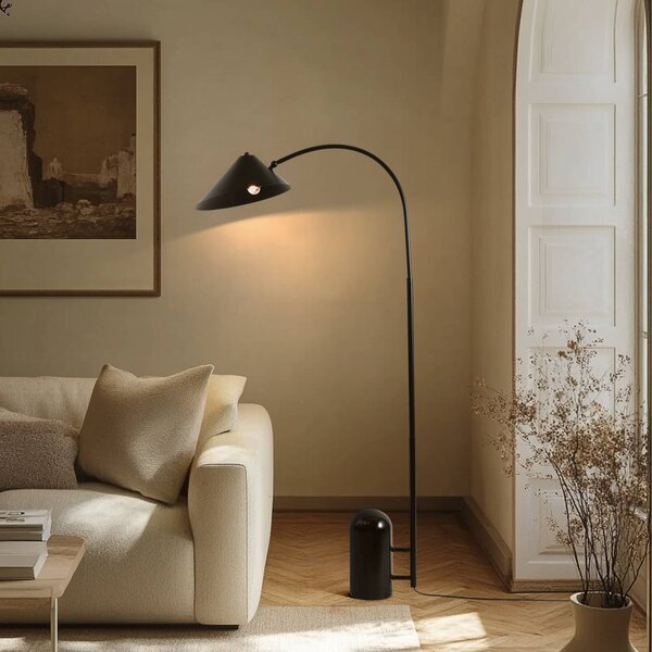 Lampada da terra Alviero Lucande, Nero, Soggiorno / Sala da pranzo, Metallo, Vintage, Lampada da terra