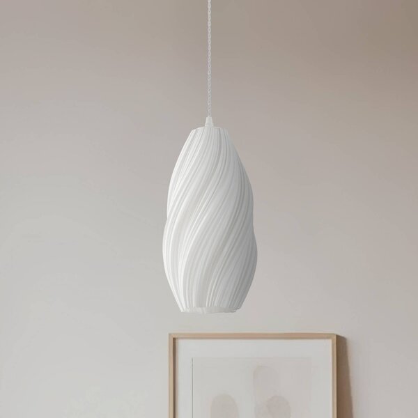 Lampada a sospensione Nuvia Lindby, dimmerabile, Bianco / Opale, Soggiorno / Sala da pranzo, Moderno, Lampada a sospensione