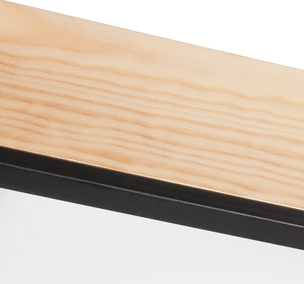 Plafoniera NATURAL SQUARE 4xE27/15W/230V 48x48 cm pino/nero