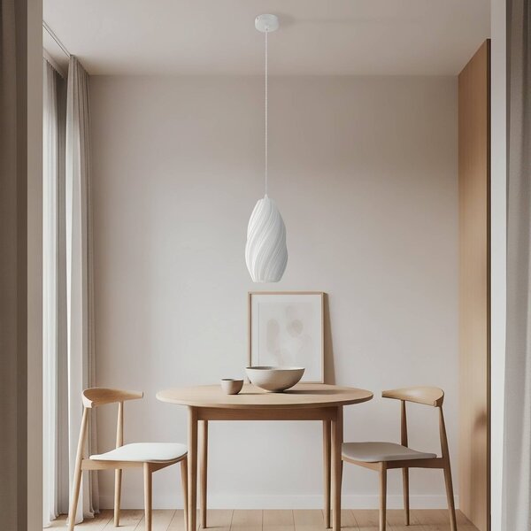 Lampada a sospensione Nuvia Lindby, dimmerabile, Bianco / Opale, Soggiorno / Sala da pranzo, Moderno, Lampada a sospensione