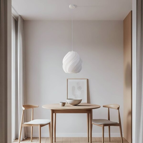 Lampada a sospensione Nuvia Lindby, dimmerabile, Bianco / Opale, Soggiorno / Sala da pranzo, Moderno, Lampada a sospensione
