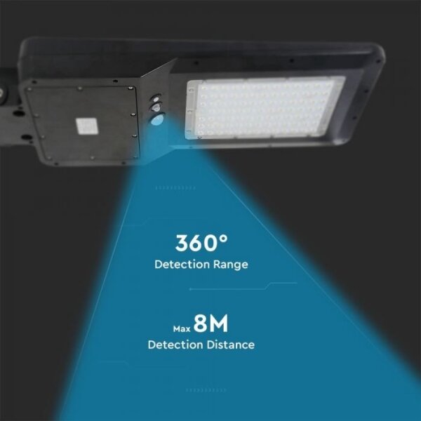 Lampada stradale solare LED con sensore LED/40W/9,6V IP65 6000K + TC