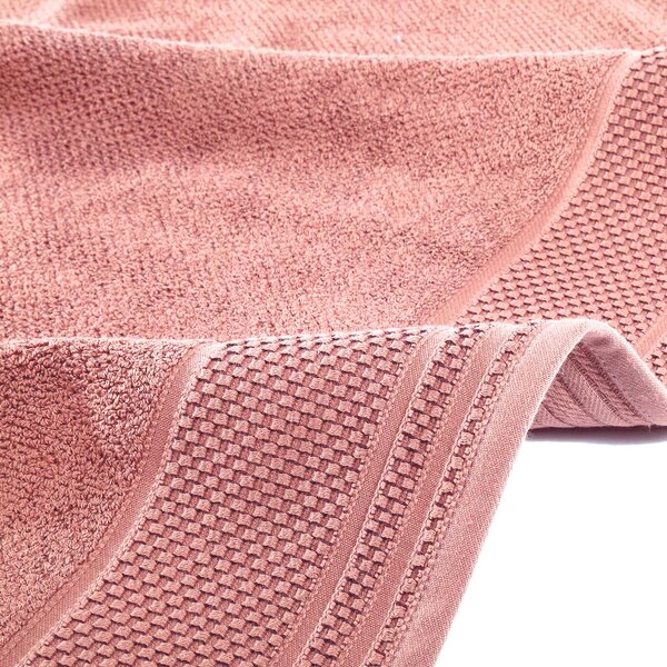 Asciugamano Con Ospite In Cotone Gim CM. 40X55+60X100 Spugnissima Tinta Unita Rosa Caleffi