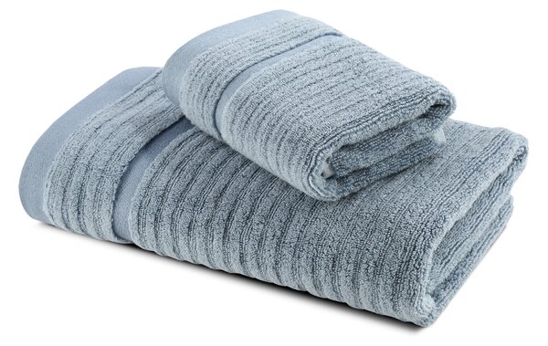 Asciugamano Con Ospite In Cotone Stripe Standard Spugnissima Tinta Unita Avio Caleffi