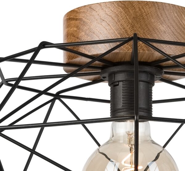 Brilagi - Plafoniera WOODY BASKET 1xE27/60W/230V rovere