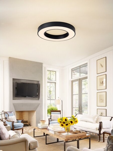 Immax NEO 07209L-Luce LED dimmerabile PASTEL LED/53W/230V 60cm nero Tuya+RC