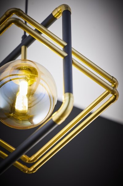 Jupiter 2025 - Lampadario a sospensione con filo FIORI 1xG9/10W/230V nero/oro/beige