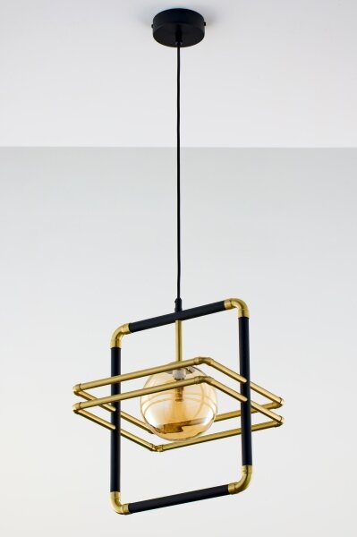 Jupiter 2025 - Lampadario a sospensione con filo FIORI 1xG9/10W/230V nero/oro/beige
