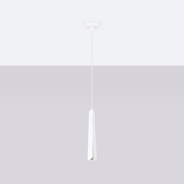 Sollux SL.1397 - Lampadario a sospensione con filo PRYSM 1xG9/8W/230V bianco