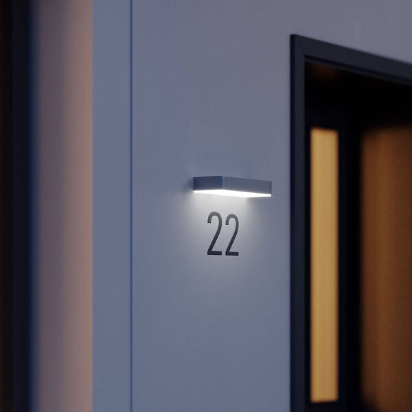 STEINEL XSolar SOL-O applique da esterni antracite, Alluminio / Grigio / Zincato, Alluminio, Moderno, Lampada solare da esterni