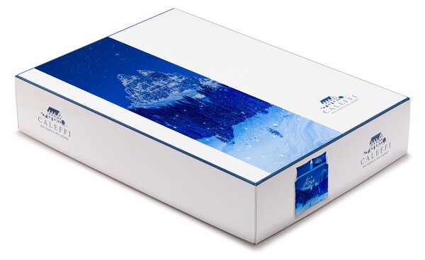 Completo Copripiumino In Cotone Snow In The Blue Night Matrimoniale Sogni Di Viaggio Fotografico Caleffi