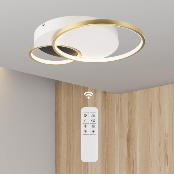 Plafoniera dimmerabile BENITO LED/31W/230V 3000-6500K bianco/oro