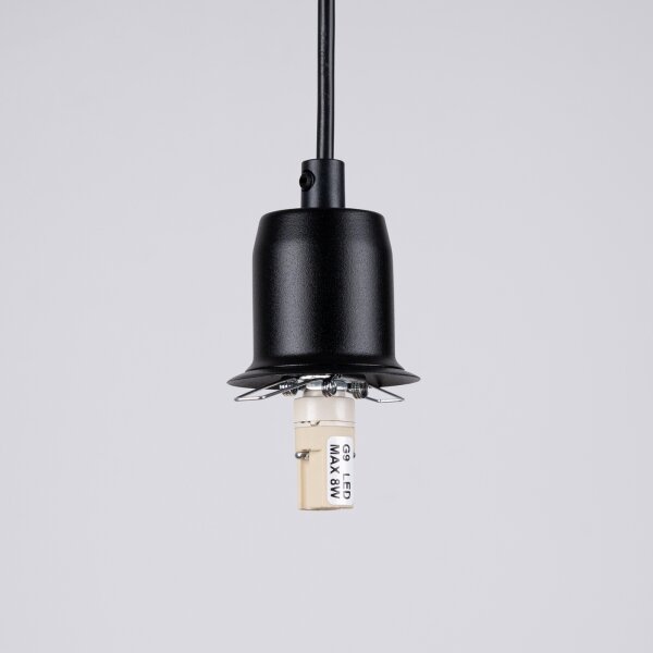 Sollux SL.1359 - Lampadario a sospensione con filo HYPERION 3xG9/8W/230V nero
