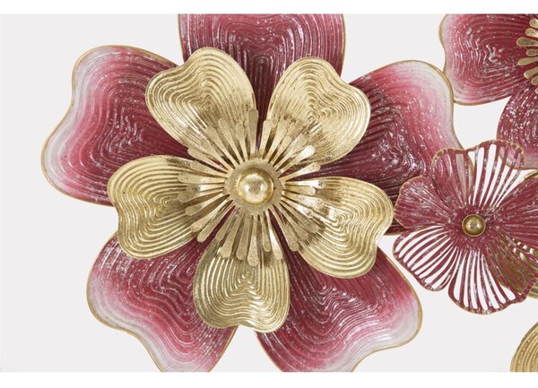 Pannello decorativo 3D da parete in metallo Dimensioni 129x8,3x h 53,3 cm peso 1540 kg da fiori dorati e colorati.che vari colori