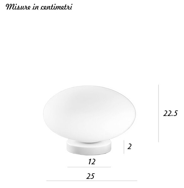 Abat-jour vetro soffiato perenz saturno 8543 b e27 led bianco satinato - Perenz