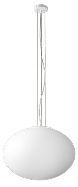 Lampadario vetro soffiato perenz saturno 8541 b 50 e27 led bianco satinato - Perenz