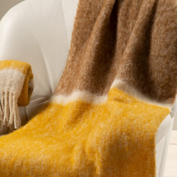 Plaid In Cotone Courmayeur CM. 130X170 Caleffi Oro Caleffi