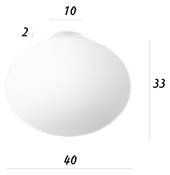 Plafoniera vetro soffiato perenz saturno 8542 b 40 e27 led bianco satinato - Perenz