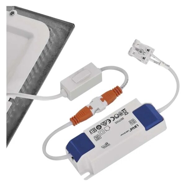 Lampada da incasso LED NEXXO LED/12,5W/230V 3000/3500/4000K argento 17x17 cm