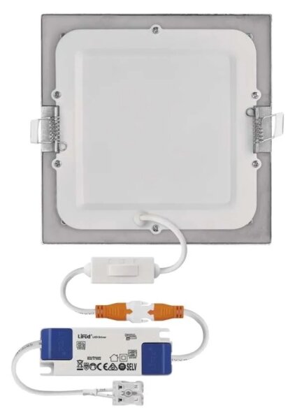 Lampada da incasso LED NEXXO LED/12,5W/230V 3000/3500/4000K argento 17x17 cm