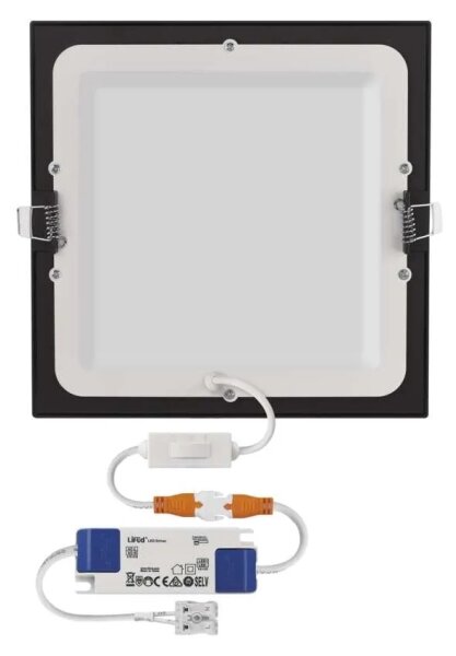 Apparecchio LED da incasso per controsoffitto NEXXO LED/18W/230V 3000/3500/4000K nero 22,5 x 22,5 cm
