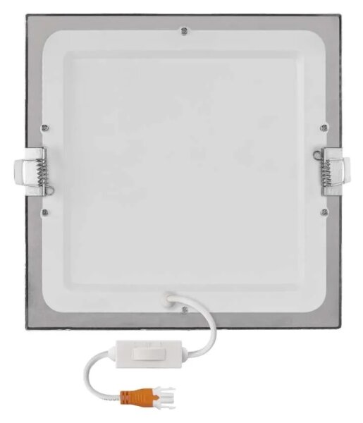 Plafoniera LED da incasso NEXXO LED/18W/230V 3000/3500/4000K argento 22,5x22,5 cm