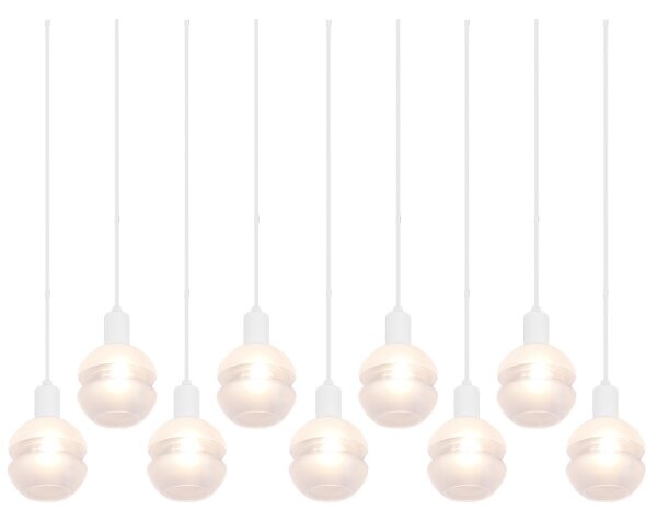 Trio - Lampadario a cavo MELA 9xE14/25W/230V bianco