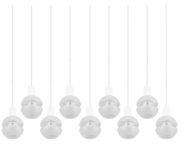Trio - Lampadario a cavo MELA 9xE14/25W/230V bianco