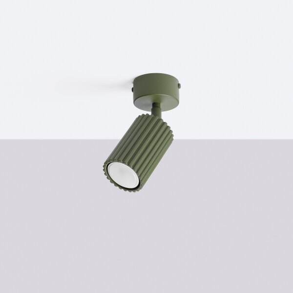 Sollux SL.1915 - Faretto KARBON 1xGU10/10W/230V verde