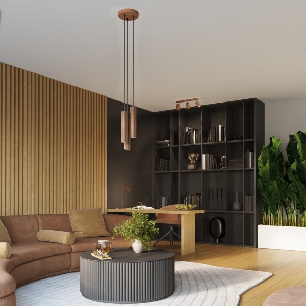 Brilagi - Lampadario LED su cavo CRESTO 1xGU10/10W/230V marrone