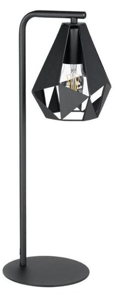 Eglo 43703 - Lampada da tavolo CARLTON 1xE27/60W/230V nera
