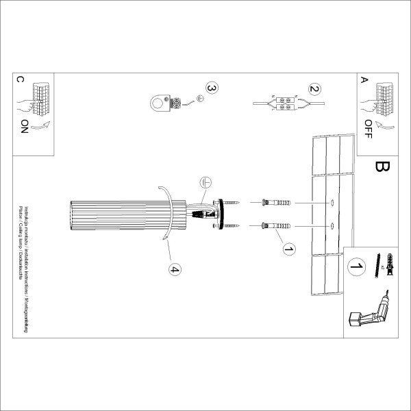 Brilagi - Faretto LED CRESTO 1xGU10/10W/230V 30 cm nero