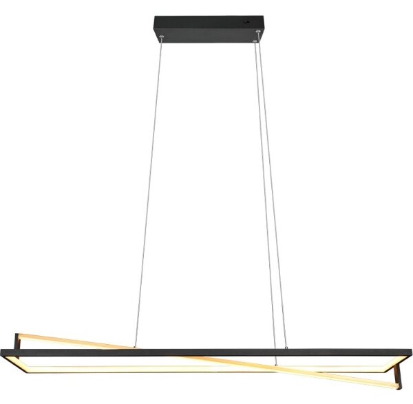 Trio - Lampadario LED dimmerabile a sospensione EDGE LED/35W/230V 2300/3000/4000K nero