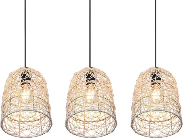 Reality - Lampadario a sospensione con cavo LOVIS 3xE27/40W/230V nero