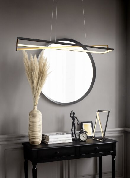 Trio - Lampadario LED dimmerabile a sospensione EDGE LED/35W/230V 2300/3000/4000K nero