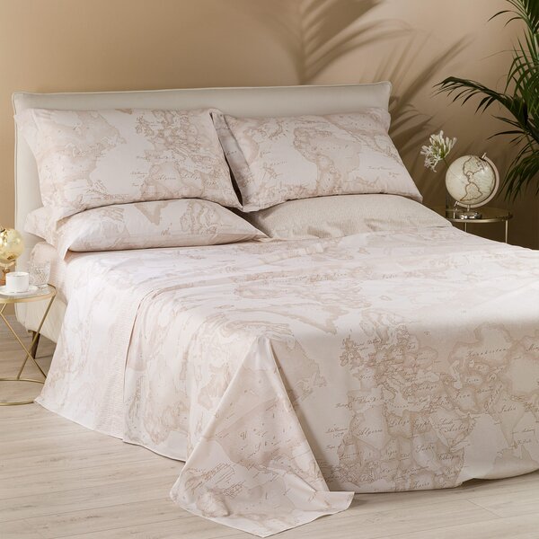 Lenzuola Copriletto In Percalle Geo White Matrimoniale Alviero Martini 1A Classe Geo Caleffi