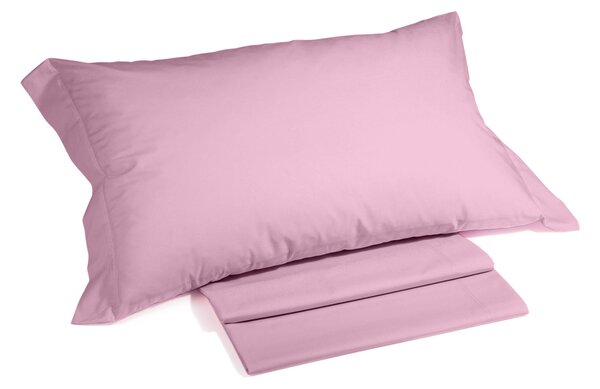 Completo Lenzuola In Cotone Cotone Tinta Unita Matrimoniale Caleffi Tinta Unita Pink Caleffi