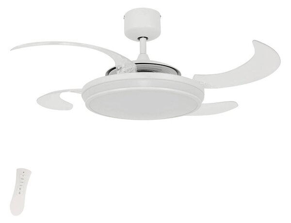 Beacon Lighting Ventilatore da soffitto Beacon LED Fanaway Evo 1 bianco 121 cm silenzioso