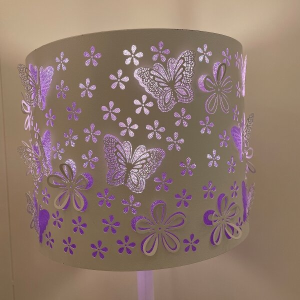 ONLI - Lampada con piedistallo TITILLA 1xE27/22W/230V viola/bianco