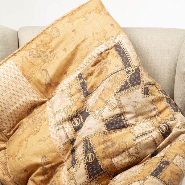 Plaid In Raso Di Cotone Geo Chain CM. 130X170 Alviero Martini 1A Classe Geo Caleffi