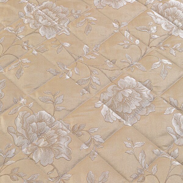 Copriletto Trapuntato In Raso Jacquard Fior Di Sole Matrimoniale Dreaming Non Specificato Naturale Caleffi