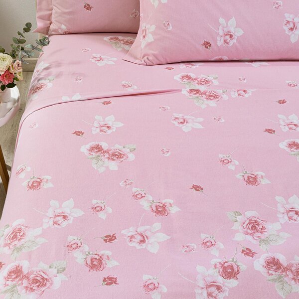Completo Lenzuola In Flanella Floral Style Flanella Matrimoniale Caleffi Geometrico Rosa Caleffi