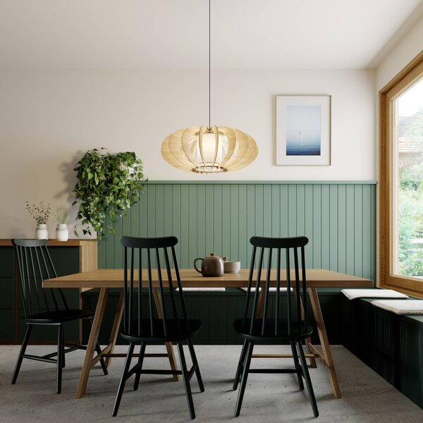 Lampada a sospensione Modern A L SIGMA, dimmerabile, Legno chiaro, Soggiorno / Sala da pranzo, Legno, Moderno, Lampada a sospensione