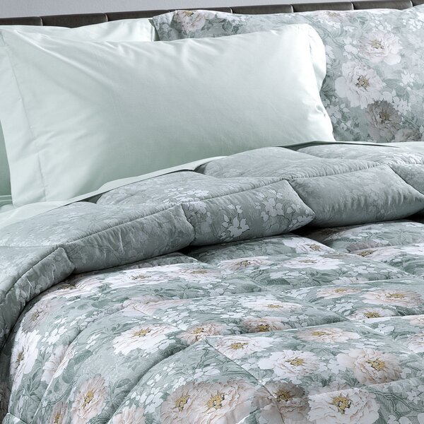 Trapunta MATRIMONIALE Kioto Flowers ANICE Raso Di Cotone Caleffi