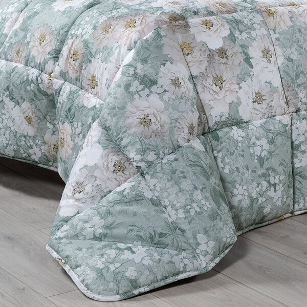 Trapunta MATRIMONIALE Kioto Flowers ANICE Raso Di Cotone Caleffi