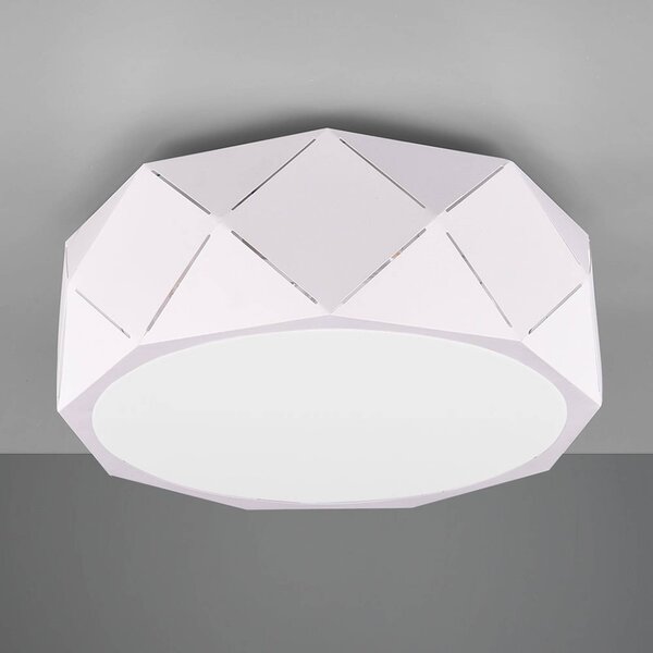 Trio Lighting Plafoniera Zandor con paralume bianco